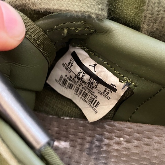 Air Jordan Nike Green Suede Sneakers - Picture 5 of 6